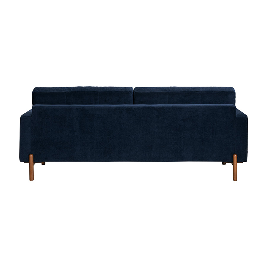 The Candover Sofa, handcrafted with deep blue textured fabric and wooden legs. FREE UK MAINLAND DELIVERY on orders over £250. Shop online now at www.nobleandnook.co.uk