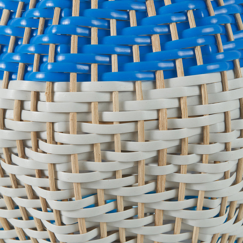 Elevate your home décor with the Brera Small Rattan Table Lamp in Cobalt, a vibrant and textural statement piece crafted in partnership with Designers Guild. Shop online today at www.nobleandnook.co.uk