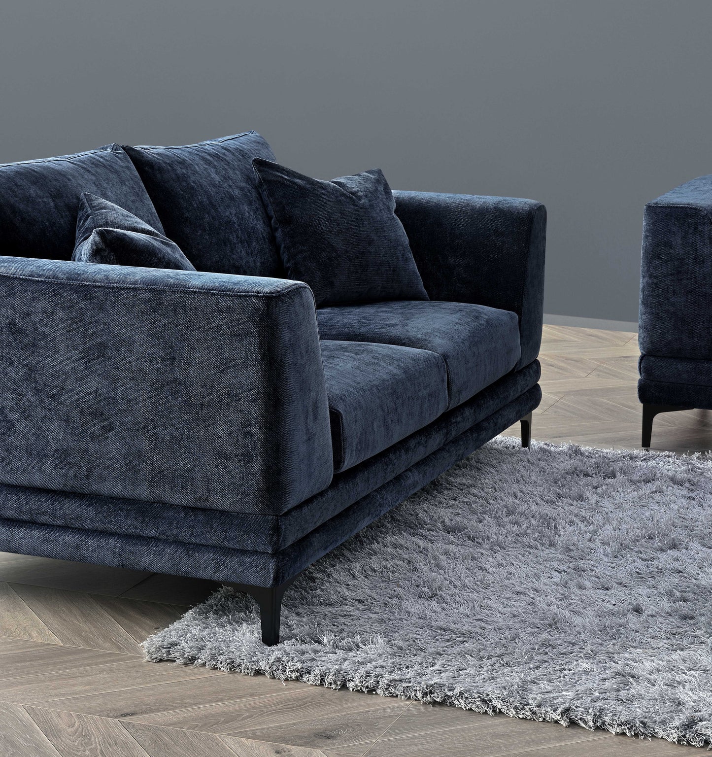 Shop the Aluxo Lenox 2 and 3 Seater Sofas in Steel Velvet, timeless mid-century modern sofas with deep sumptuous cushions for you to sink into and relax. Crafted with a solid wooden frame and high-density foam padding. Shop online today at www.nobleandnook.co.uk