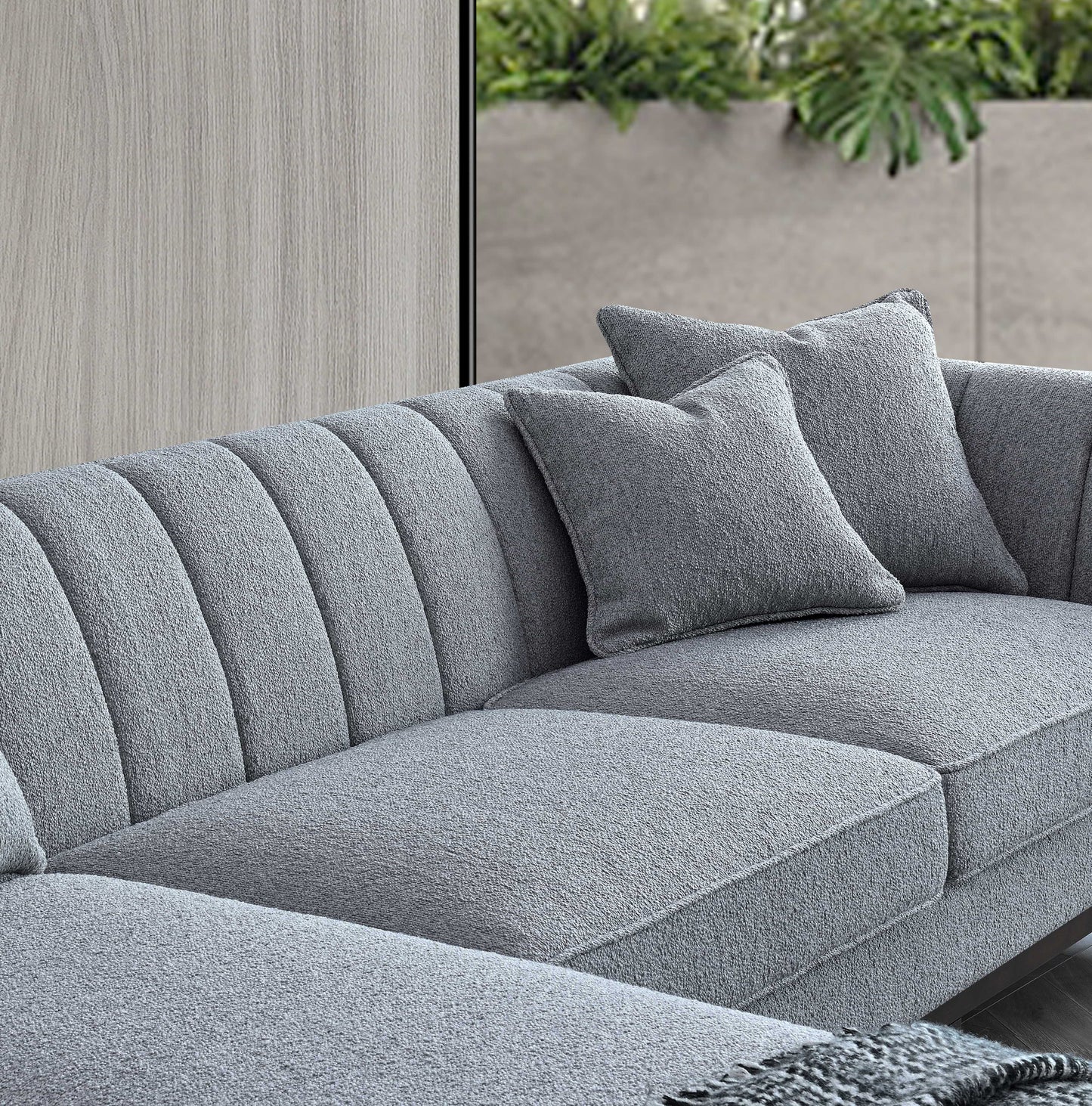 Shop the Cooper Left Hand Corner Group, showcasing the perfect blend of mid-century comfort and design. This timeless design and modern sofa boasts squared edges, sleek lines, and a minimalist silhouette. Shop online now at www.nobleandnook.co.uk