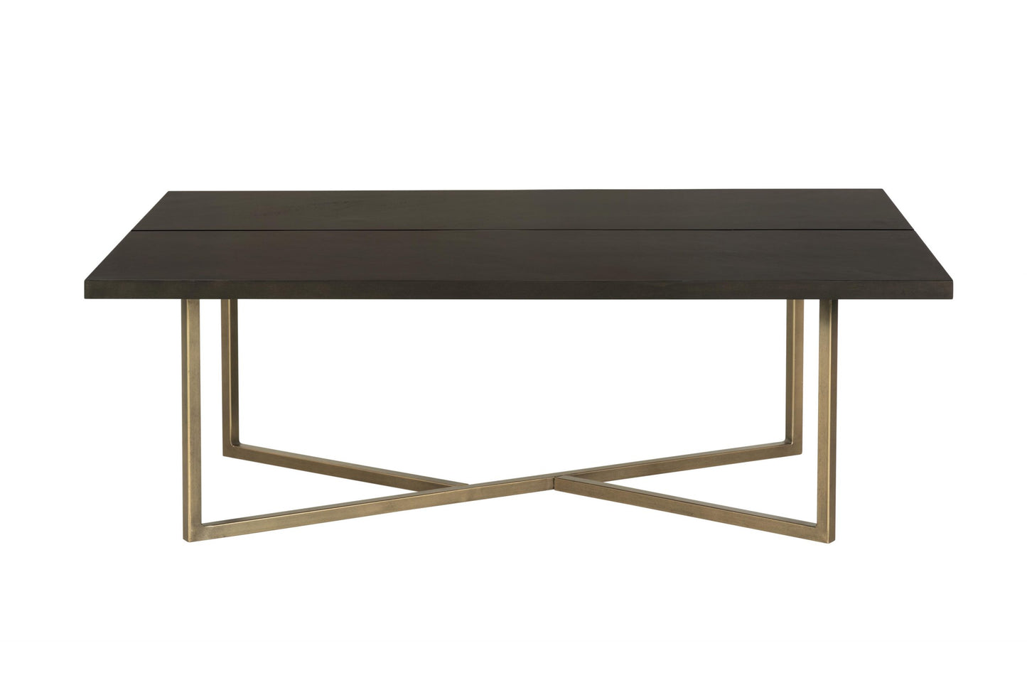 Crafted with a rich chocolate brown finish, this rectangular table boasts a Tobin bronze seam and a painted steel base in Tobin bronze for a luxurious touch. Shop online now at www.nobleandnook.co.uk