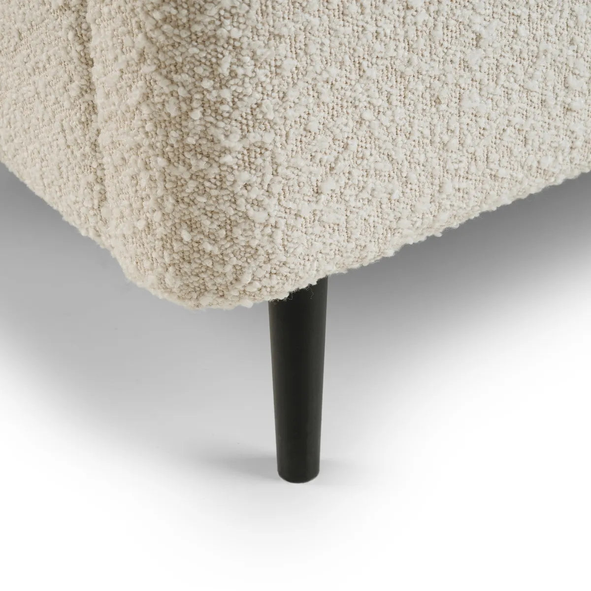 Shop the luxurious Eden Boucle King Size Bed in Ivory with its curved headboard. FREE UK MAINLAND DELIVERY. Shop online now at www.nobleandnook.co.uk