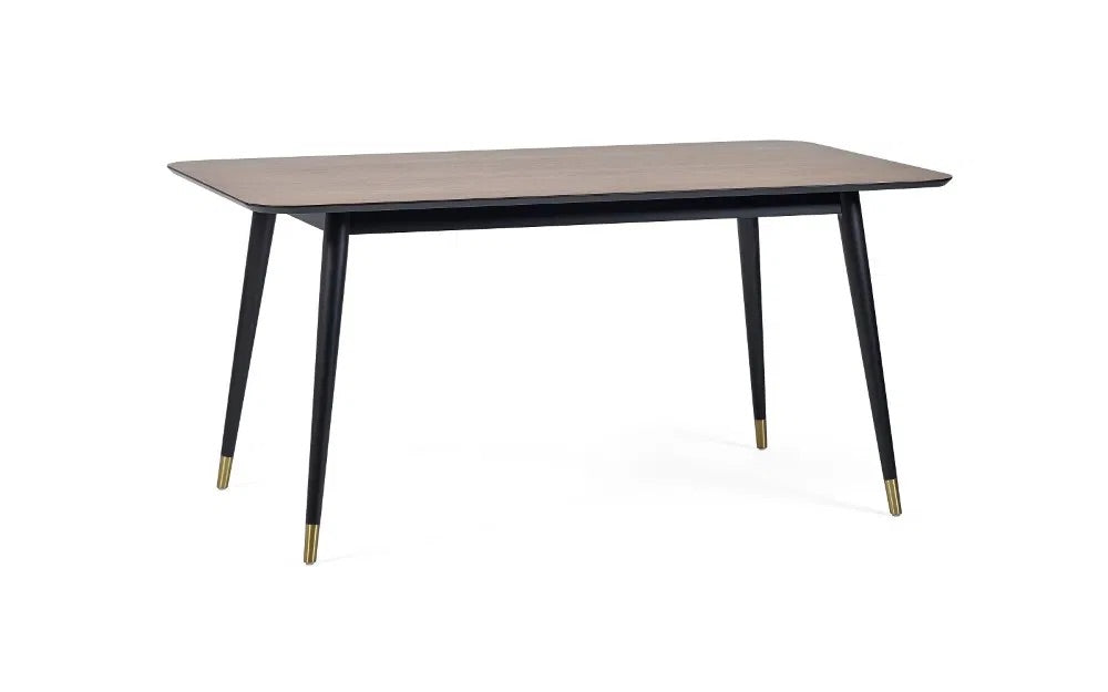 The Findlay Rectangular 4-6 Seater Dining Table in Walnut and Black