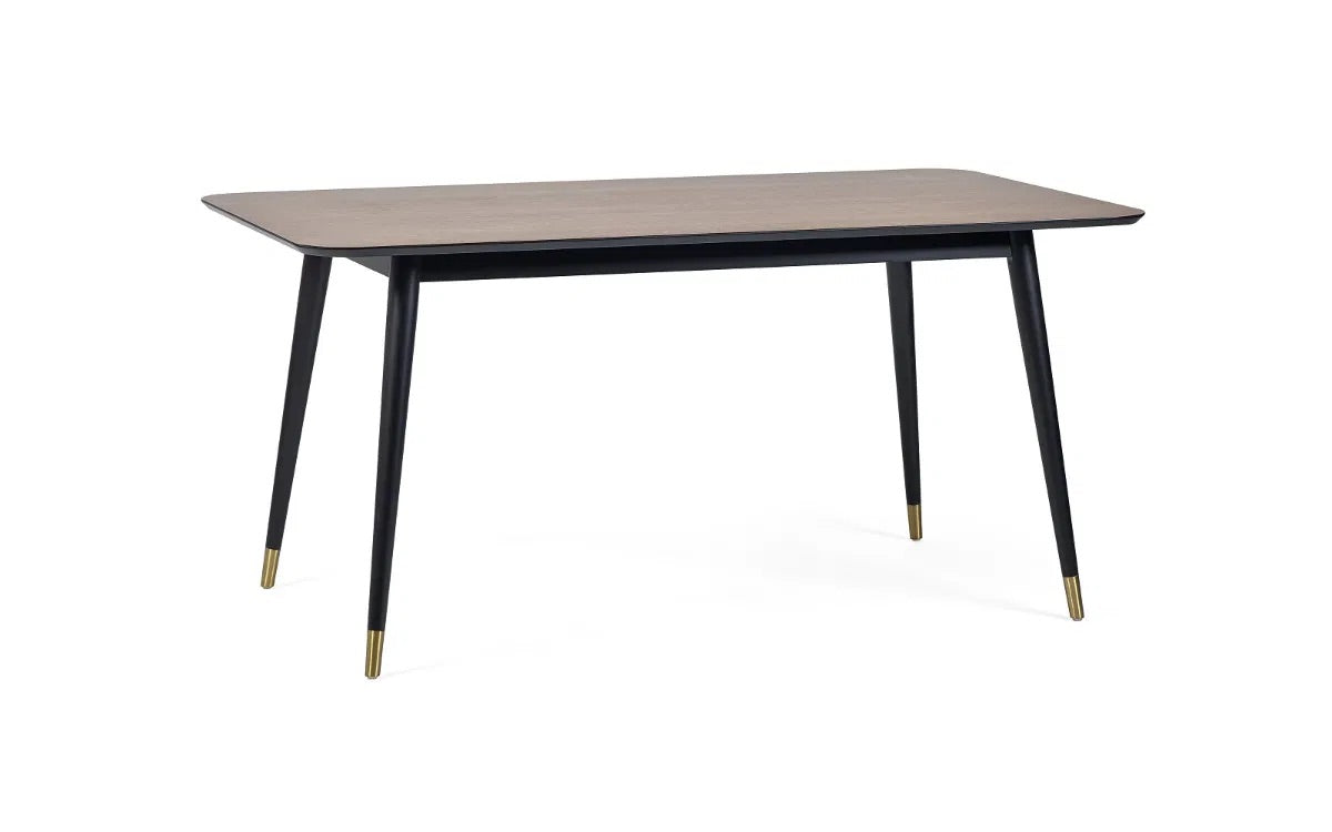 The Findlay Rectangular 4-6 Seater Dining Table in Walnut and Black