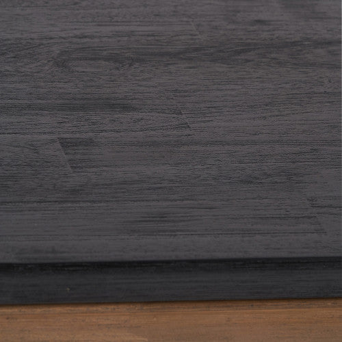 Shop the Gio Black and Natural Acacia Wood 6 Seater Dining Table. Dimensions – W180 x D90 x H76 cm. Perfect for both modern and rustic interiors. Visit www.nobleandnook.co.uk today.