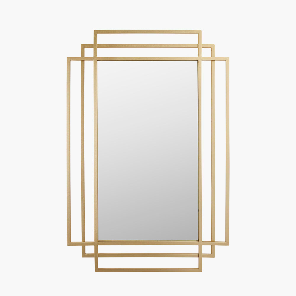 Shop this Gold Metal Art Deco Rectangular Wall Mirror, a timeless and elegant addition to your wall. FREE UK MAINLAND DELIVERY. Shop online now at www.nobleandnook.co.uk