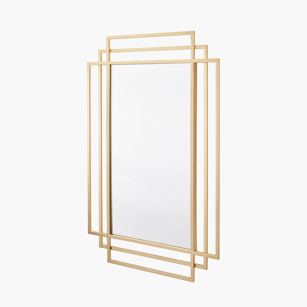 Shop this Gold Metal Art Deco Rectangular Wall Mirror, a timeless and elegant addition to your wall. FREE UK MAINLAND DELIVERY. Shop online now at www.nobleandnook.co.uk