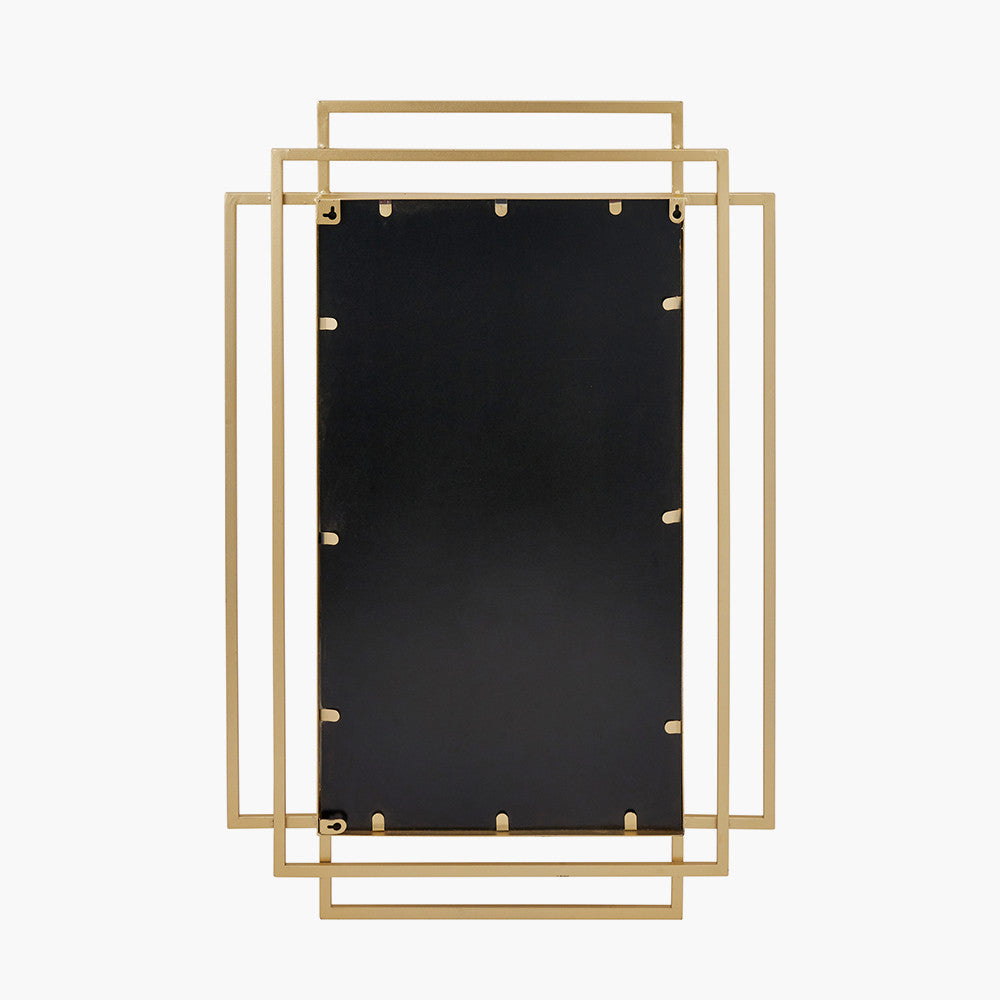 Shop this Gold Metal Art Deco Rectangular Wall Mirror, a timeless and elegant addition to your wall. FREE UK MAINLAND DELIVERY. Shop online now at www.nobleandnook.co.uk