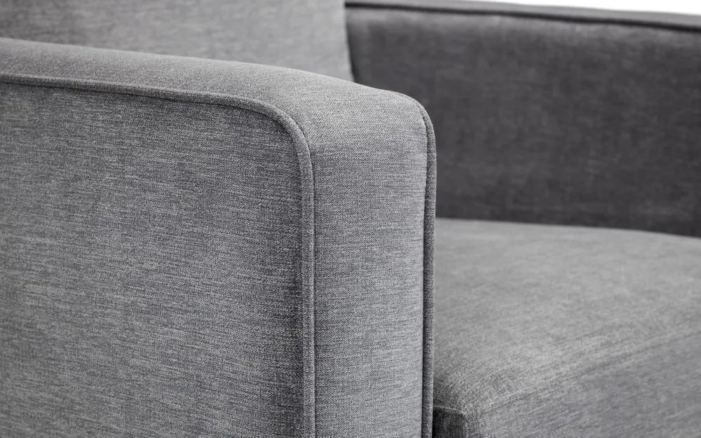 Shop the Hayward Armchair in Grey Chenille Fabric. A contemporary design and is perfect for any modern living space. Shop online now at www.nobleandnook.co.uk