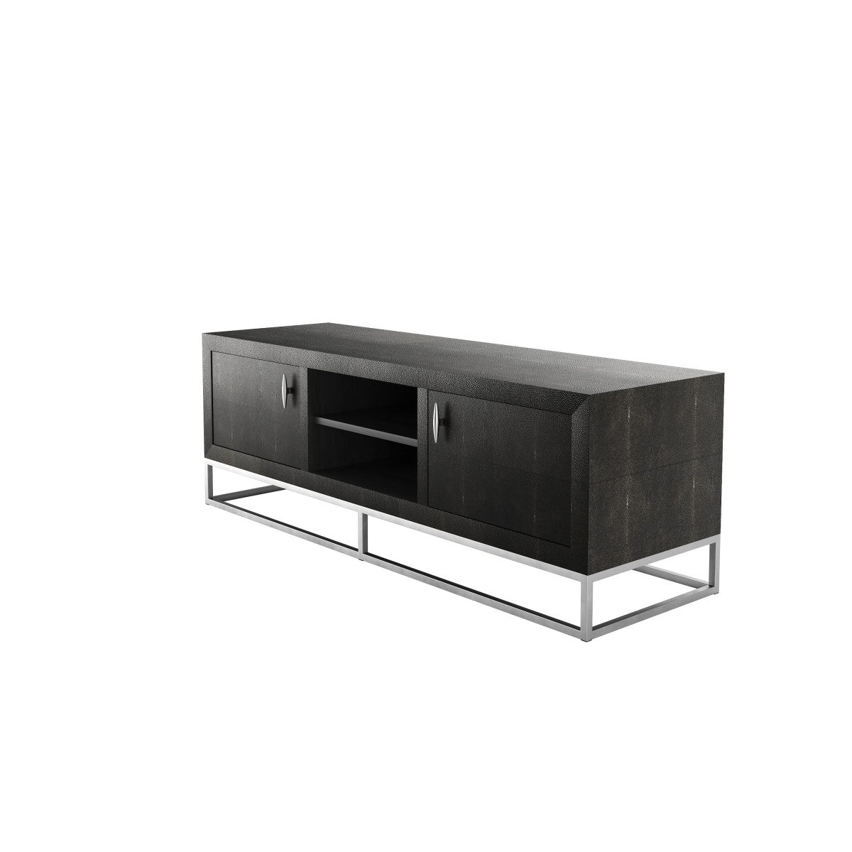 Shop the Hampton TV Unit in luxurious black shagreen, perfect for your TV and media needs. Shop online at www.nobleandnook.co.uk