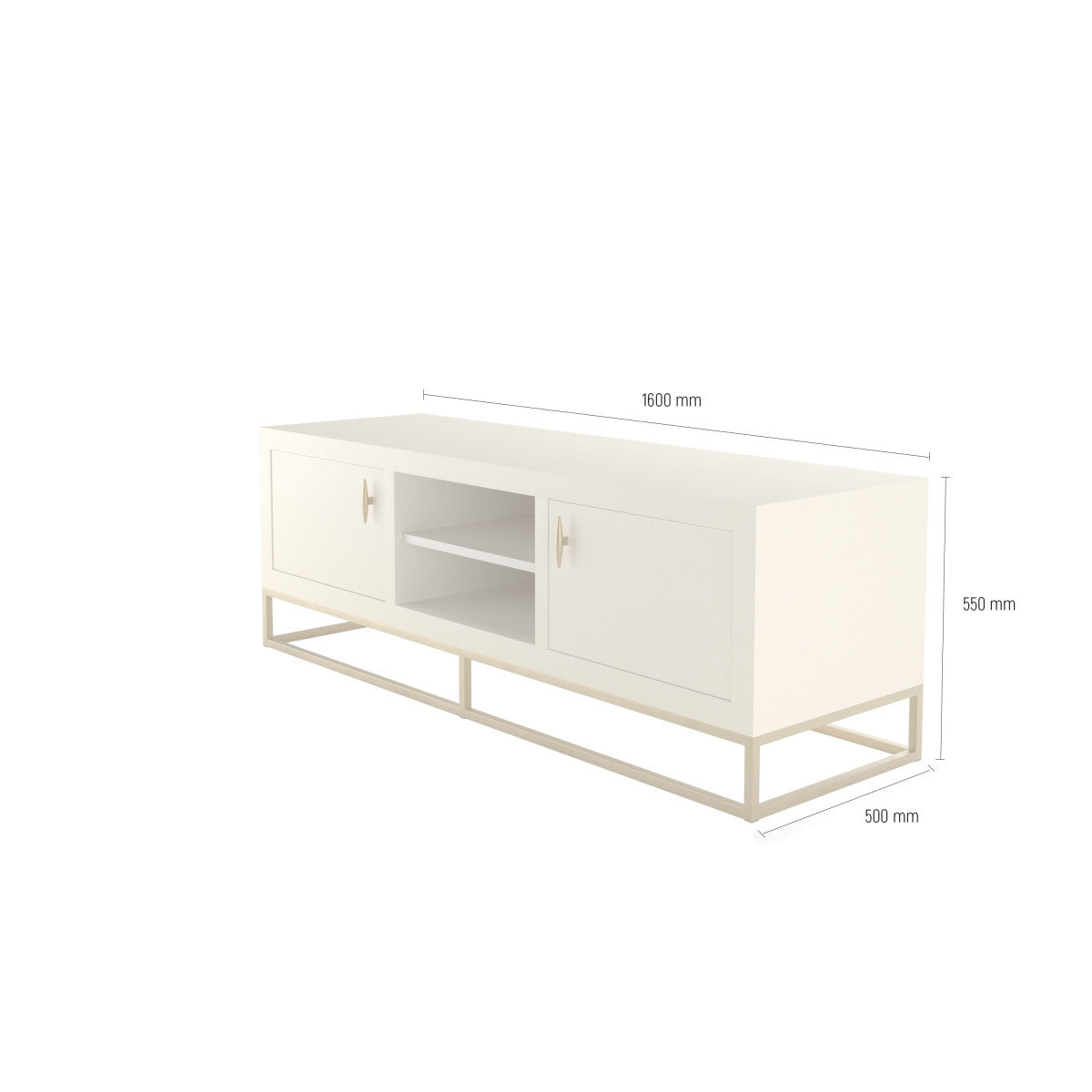 Introducing the Hampton TV Unit in luxurious Ivory shagreen, perfect for your TV and media needs. The elegant two-door design showcases brass style handles and base, while the fixed shelving offers ample space for all your entertainment essentials. Elevate your living space with this sophisticated and exclusive piece. Available at www.nobleandnook.co.uk