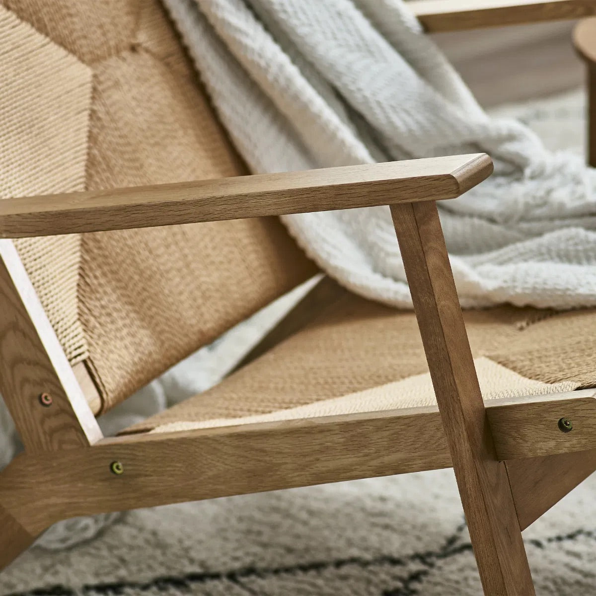 Icaria Oak Chair with Woven Detail