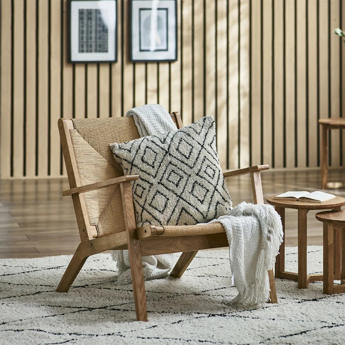 Icaria Oak Chair with Woven Detail