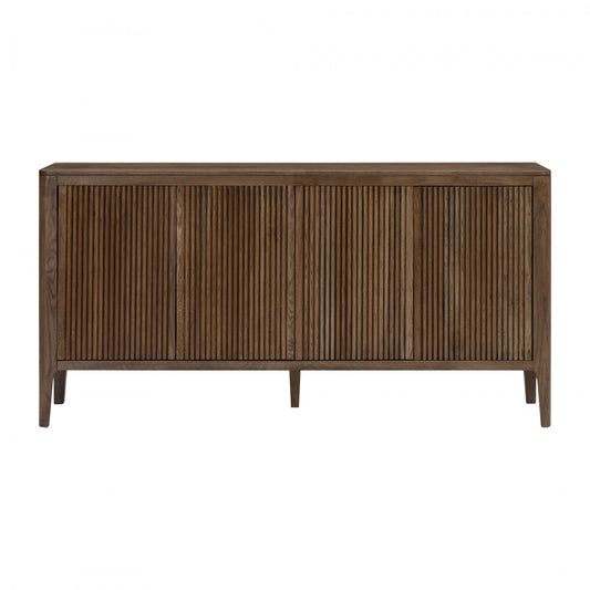 Shop the Abberley Sideboard in Brown stained oak with ribbed design and visible wood grain for a standout look. FREE UK Mainland Delivery. Shop online today at www.nobleandnook.co.uk