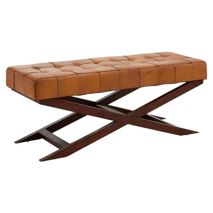 Perfect for hallways, living spaces, or bedrooms, the Inca Bench With Cedar Cross Base bench combines style and functionality. Free UK Mainland Delivery. Shop online today at www.nobleandnook.co.uk