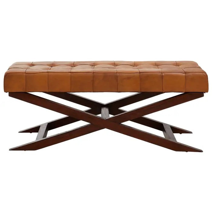 Perfect for hallways, living spaces, or bedrooms, the Inca Bench With Cedar Cross Base bench combines style and functionality. Free UK Mainland Delivery. Shop online today at www.nobleandnook.co.uk
