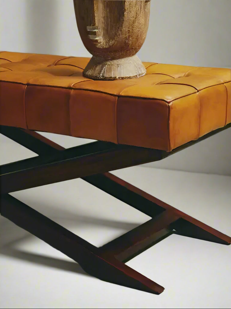 Perfect for hallways, living spaces, or bedrooms, the Inca Bench With Cedar Cross Base bench combines style and functionality. Free UK Mainland Delivery. Shop online today at www.nobleandnook.co.uk