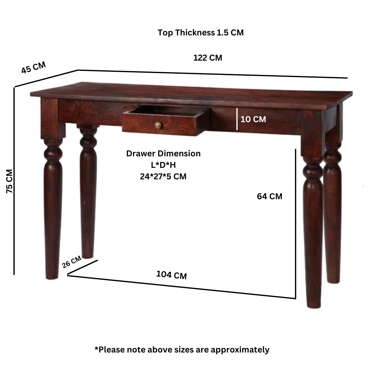 Crafted from Solid Mango Wood – Durable, sustainable, and full of character Warm Mahogany Finish - Deep, rich tone adds elegance to any room. Shop online at www.nobleandnook.co.uk
