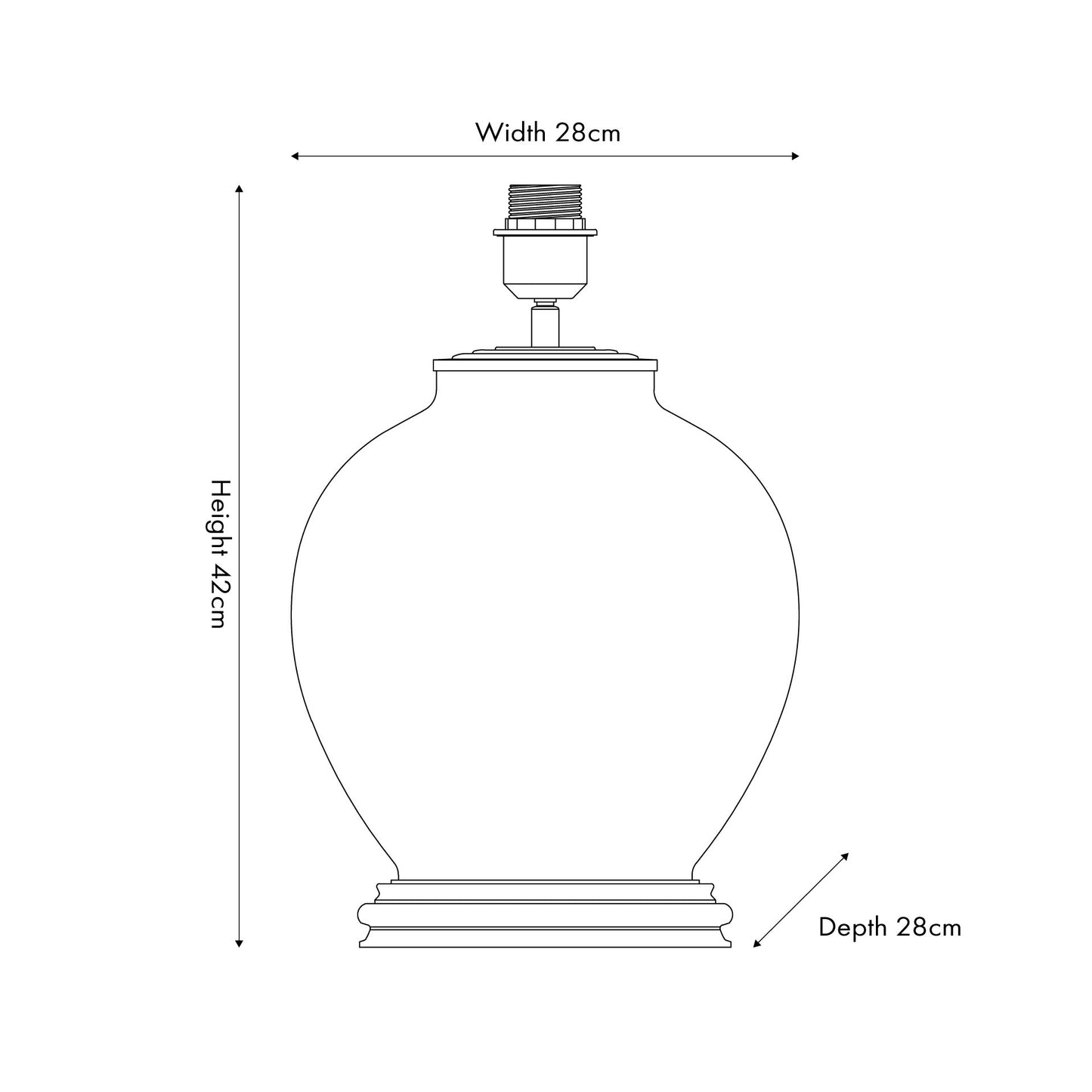 Honeysuckle Large Glass Table Lamp Base – Jenny Worrall Design