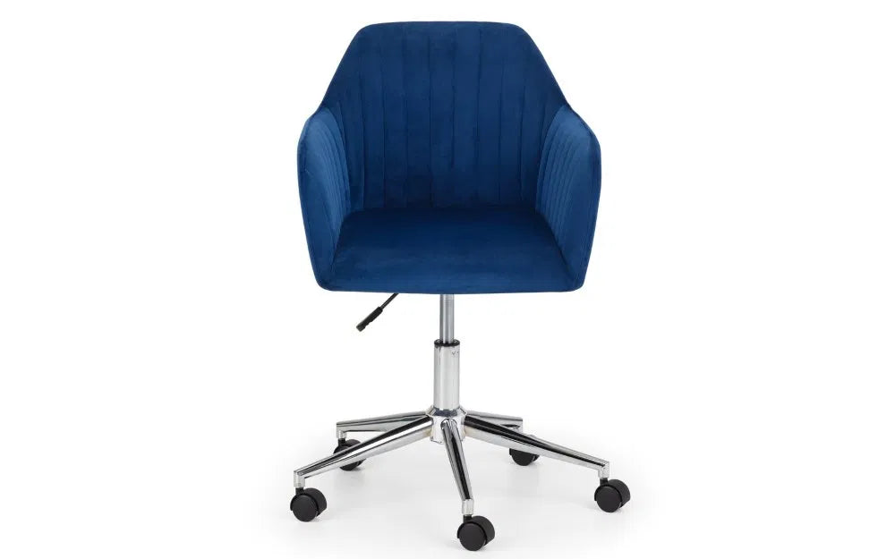 Kahlo Swivel Office Chair – Velvet Upholstery & Art Deco Design
