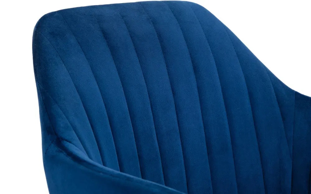 Kahlo Swivel Office Chair – Velvet Upholstery & Art Deco Design