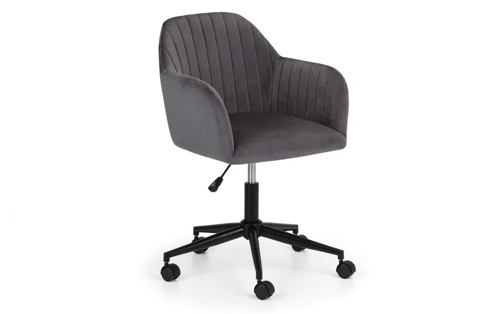 Kahlo Swivel Office Chair – Velvet Upholstery & Art Deco Design