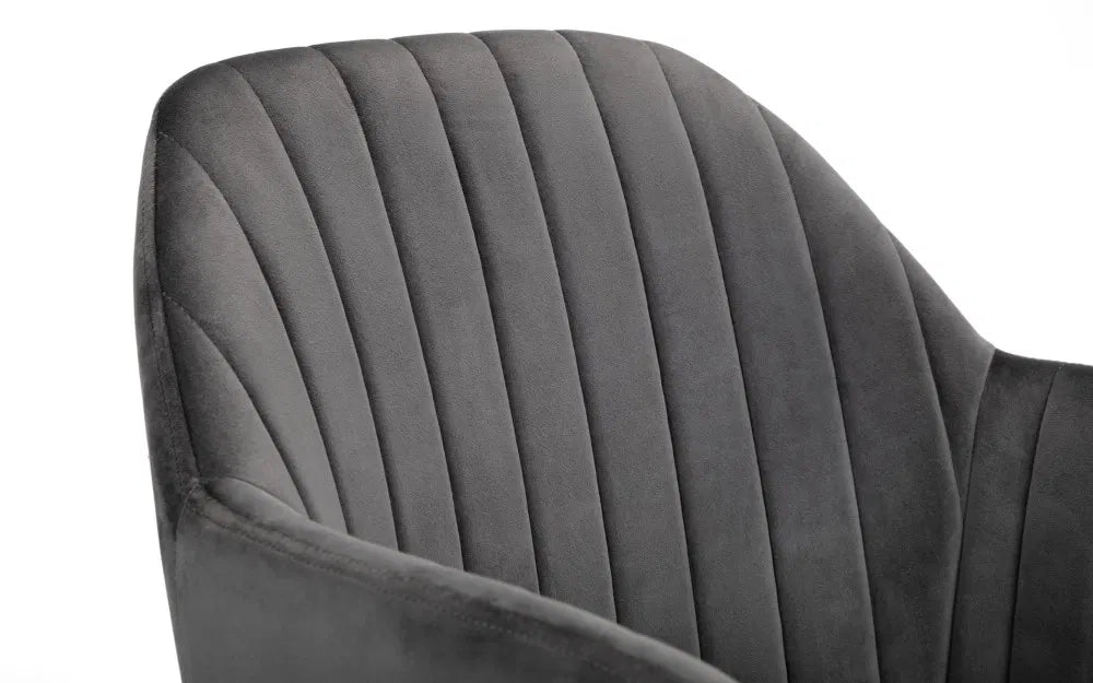 Kahlo Swivel Office Chair – Velvet Upholstery & Art Deco Design