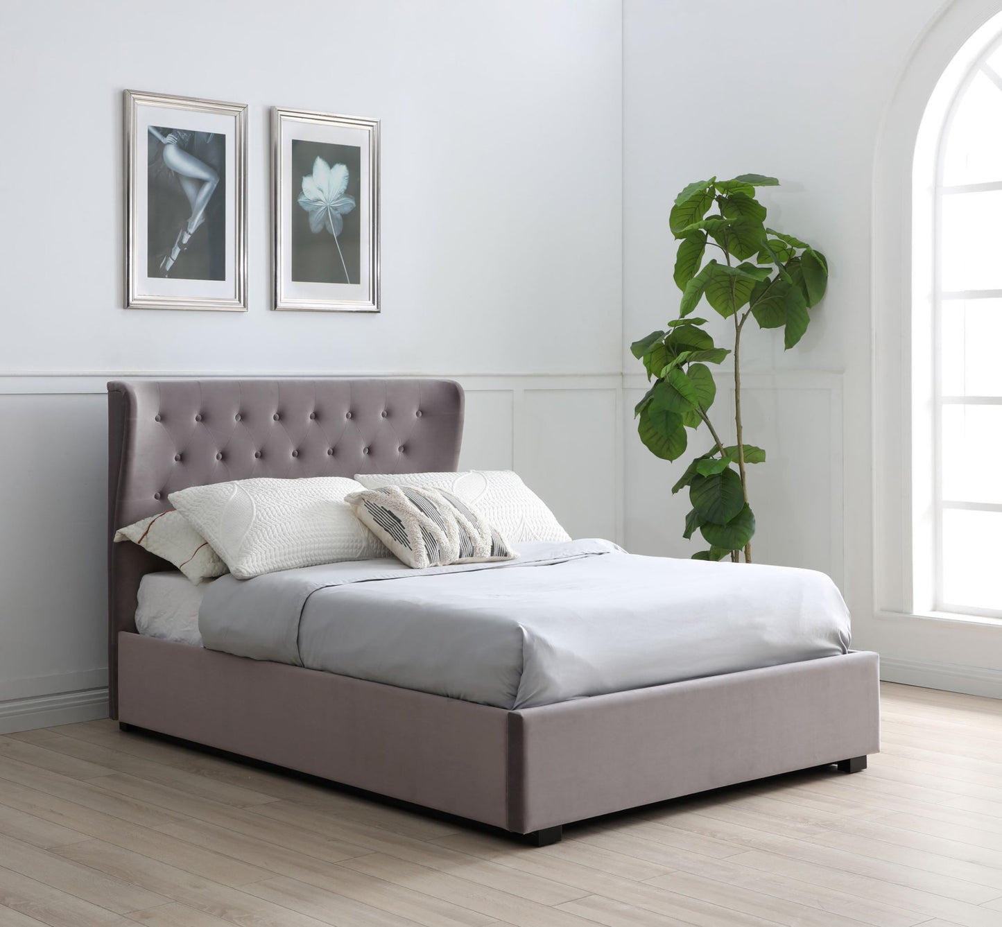 Experience ultimate comfort and sophistication with the Upholstered Wing Back Ottoman Bed, designed to elevate your bedroom with its timeless elegance. Shop online today at www.nobleandnook.co.uk