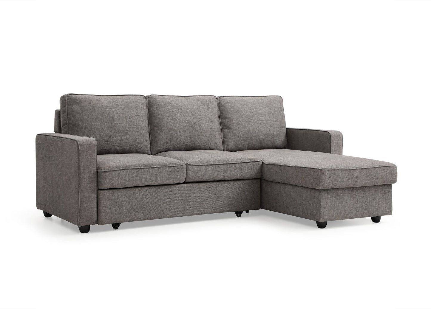 Upgrade your living space with the versatile Myles Corner Sofa Bed in Typhon Grey Textured Weave, a perfect combination of style, comfort, and functionality. Shop online today at www.nobleandnook.co.uk