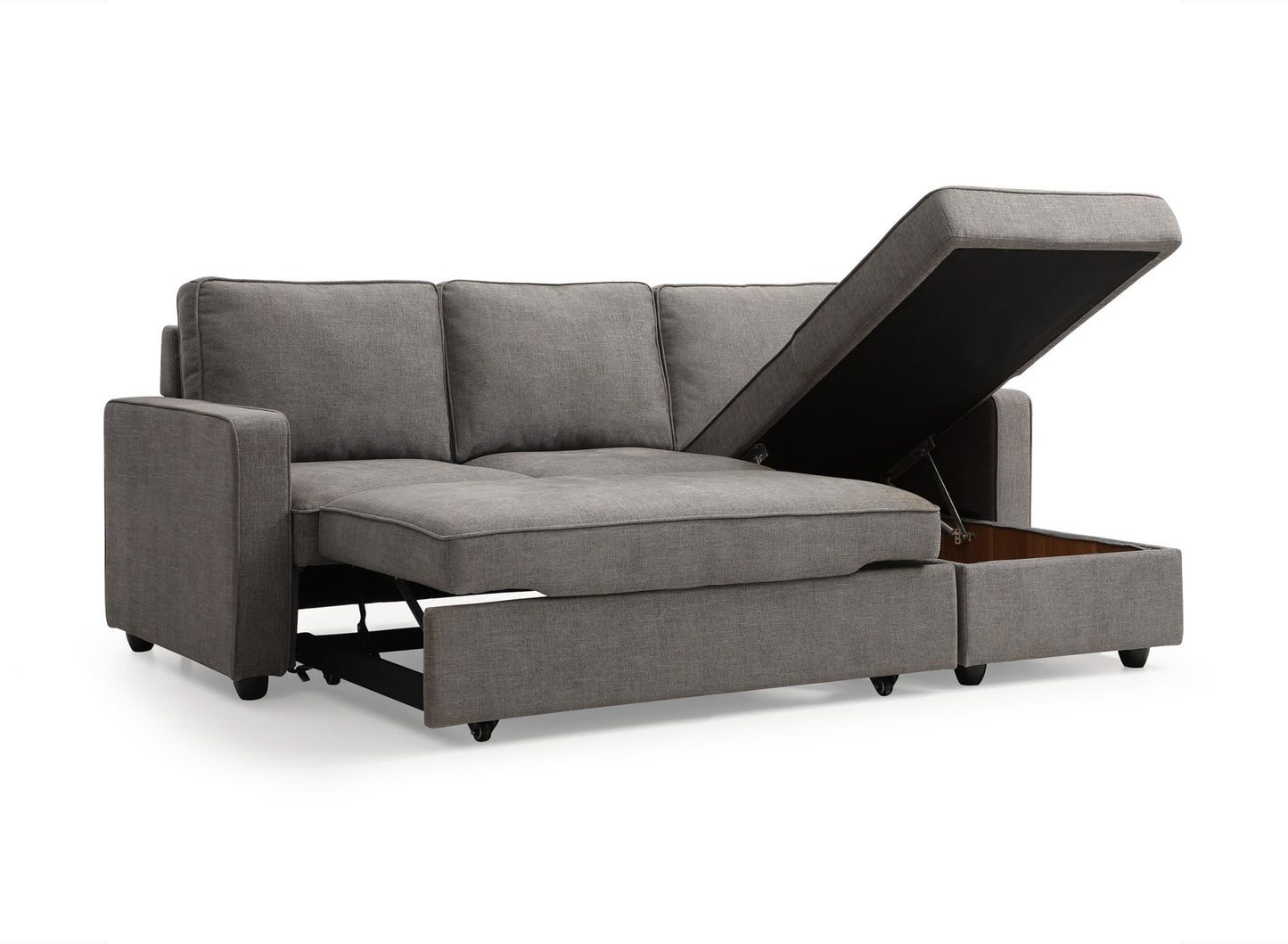 Upgrade your living space with the versatile Myles Corner Sofa Bed in Typhon Grey Textured Weave, a perfect combination of style, comfort, and functionality. Shop online today at www.nobleandnook.co.uk
