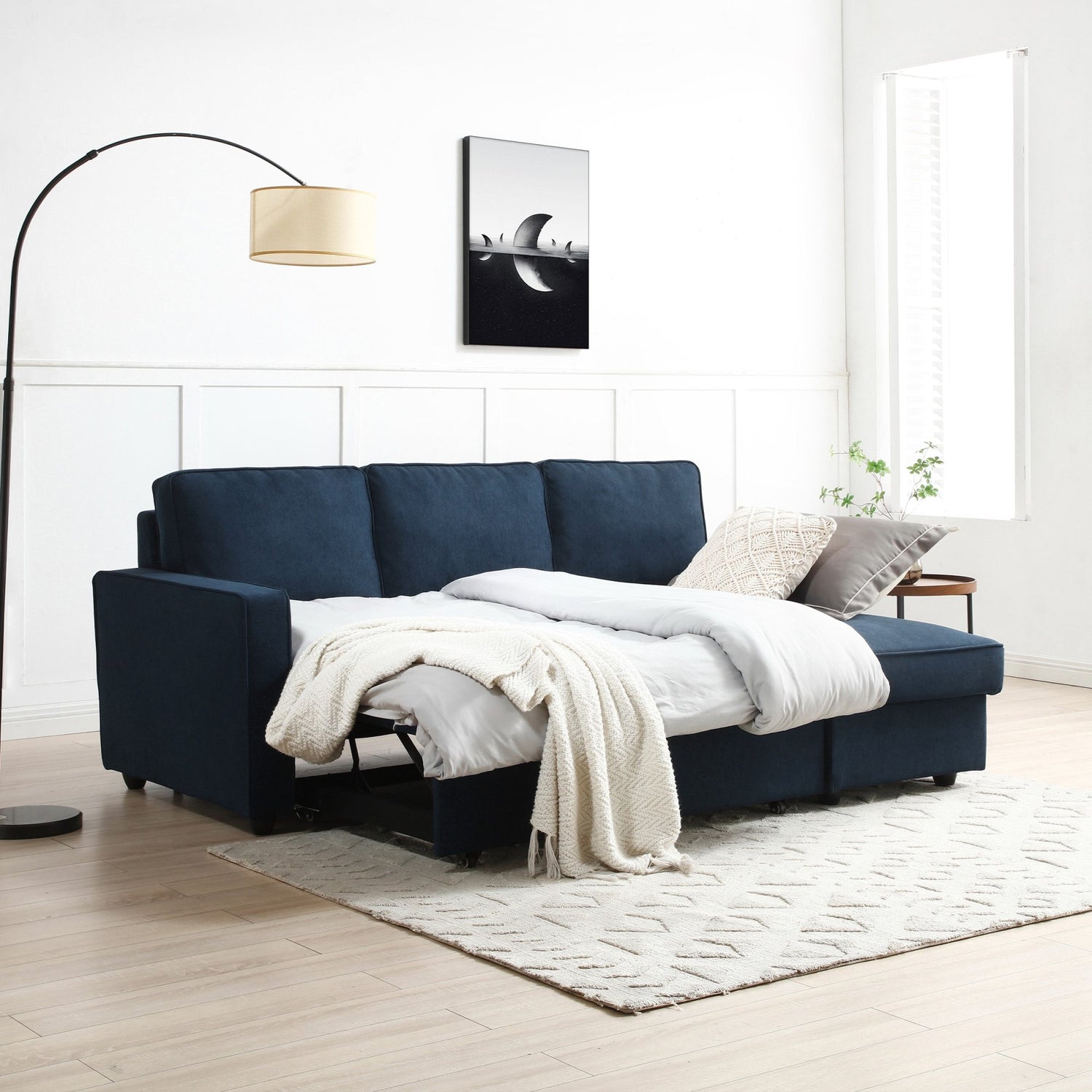 Upgrade your living space with the versatile Myles Corner Sofa Bed, a perfect combination of style, comfort, and functionality. Shop online today at www.nobleandnook.co.uk