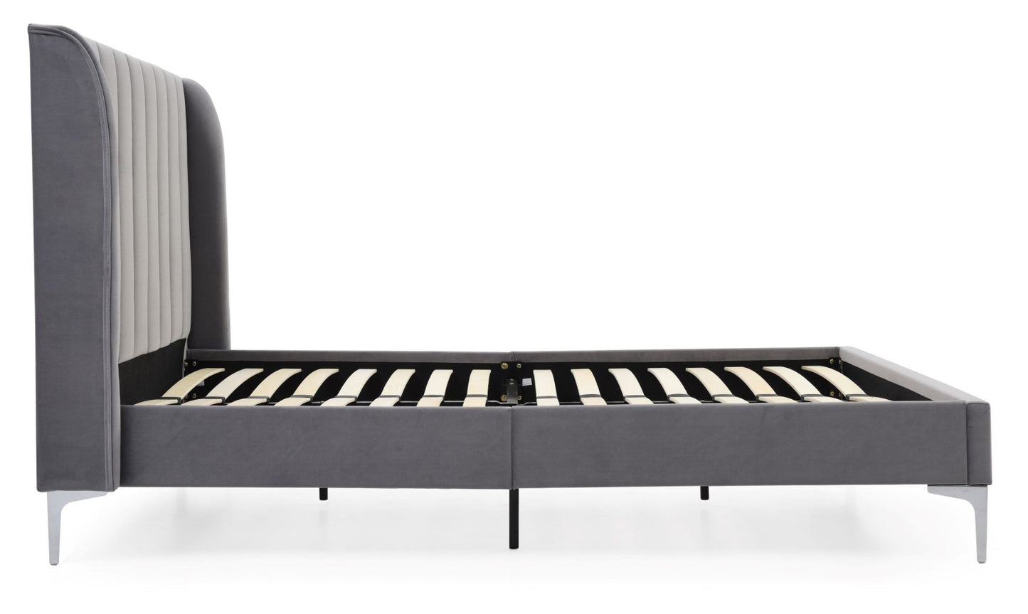 The Avery Bed in Athena Grey Velvet