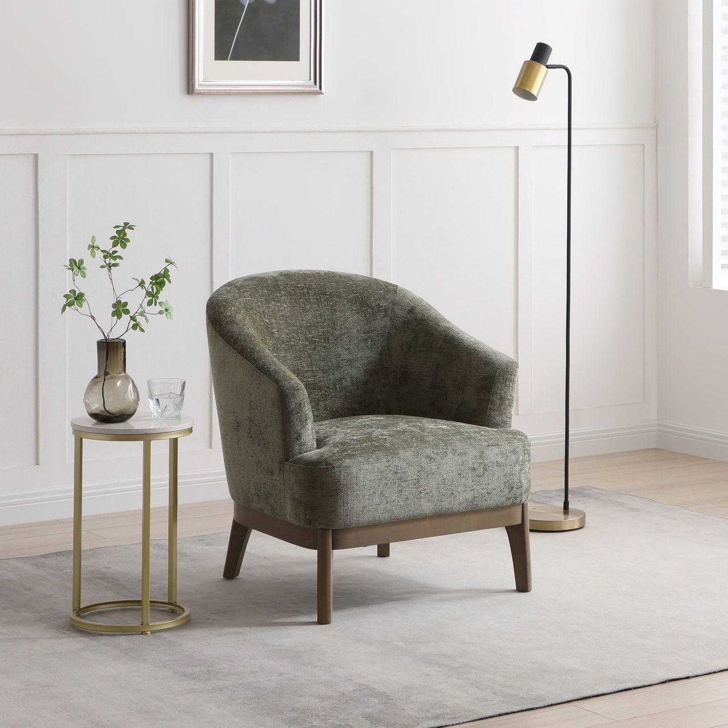 Experience the perfect blend of style and comfort with the Ella Tub Chair, designed to enhance any interior. Available in Soft Natural Chenille or Distressed Olive. Shop online today at www.nobleandnook.co.uk