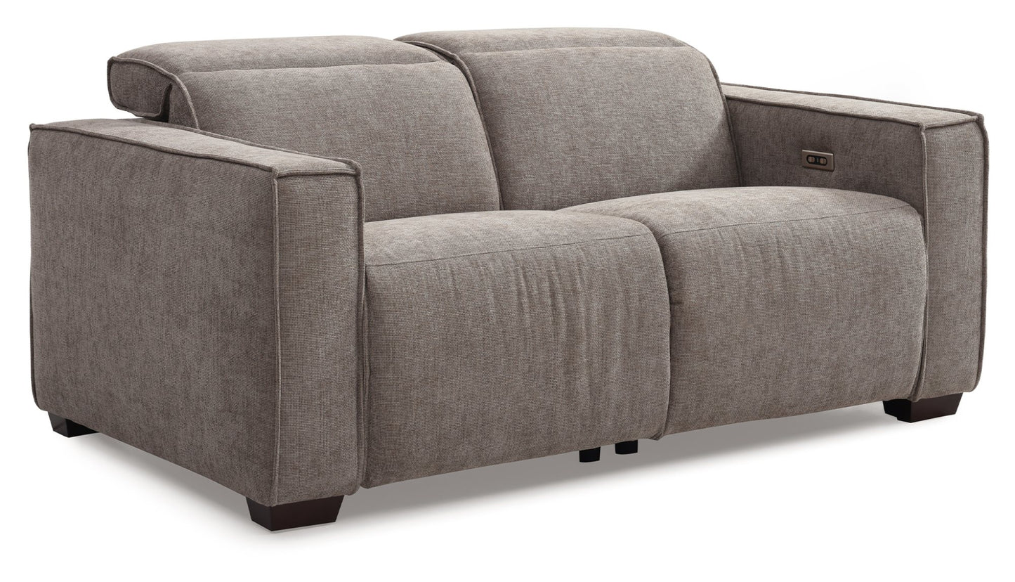Primo Electric 2-Seater Recliner upholstered in a luxurious mole chenille weave, a perfect combination of functionality and style, offering luxurious comfort and a sleek design. Shop online today at www.nobleandnook.co.uk