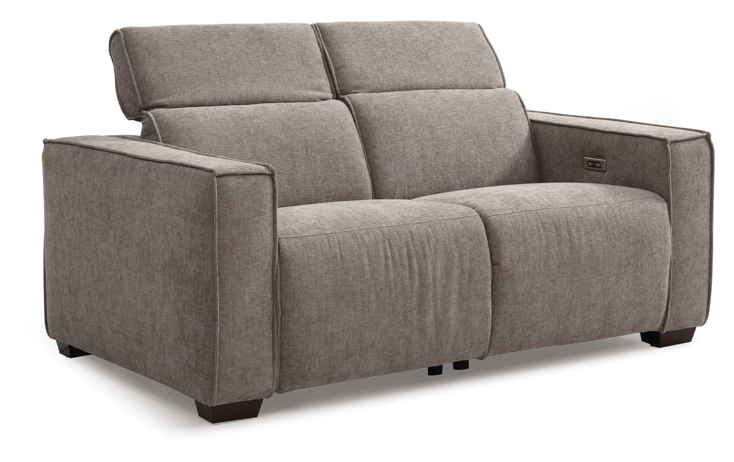 Primo Electric 2-Seater Recliner upholstered in a luxurious mole chenille weave, a perfect combination of functionality and style, offering luxurious comfort and a sleek design. Shop online today at www.nobleandnook.co.uk