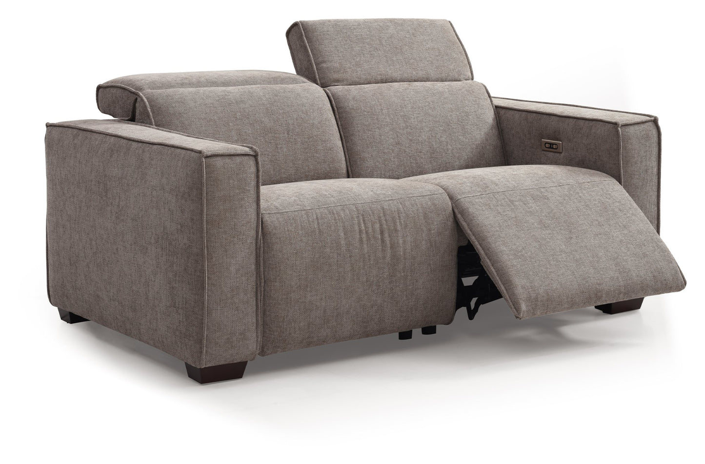 Primo Electric 2-Seater Recliner upholstered in a luxurious mole chenille weave, a perfect combination of functionality and style, offering luxurious comfort and a sleek design. Shop online today at www.nobleandnook.co.uk