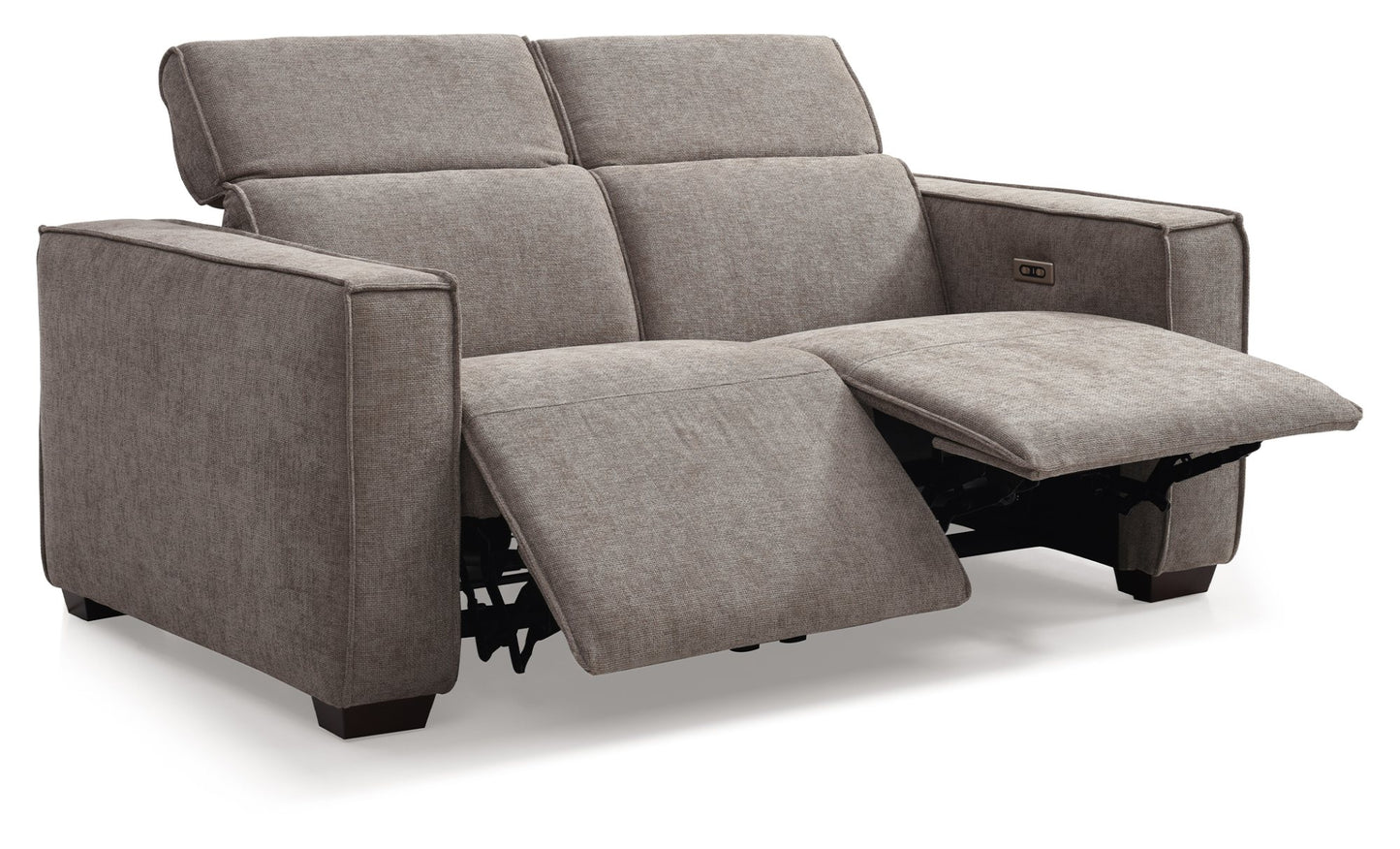 Primo Electric 2-Seater Recliner upholstered in a luxurious mole chenille weave, a perfect combination of functionality and style, offering luxurious comfort and a sleek design. Shop online today at www.nobleandnook.co.uk