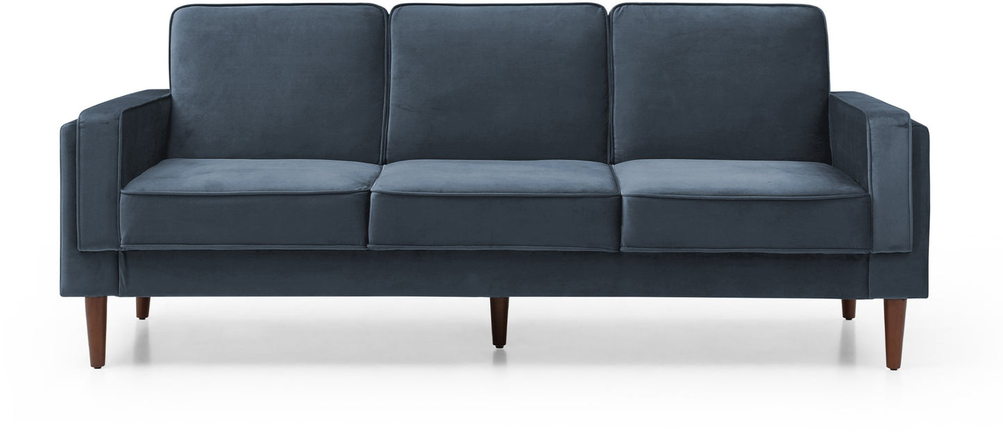 Shop the Paolo Sofa Bed in Ink Blue Velvet, a versatile piece that transitions effortlessly from a comfortable sofa to a practical bed, perfect for guests or compact living spaces. Shop online today at www.nobleandnook.co.uk