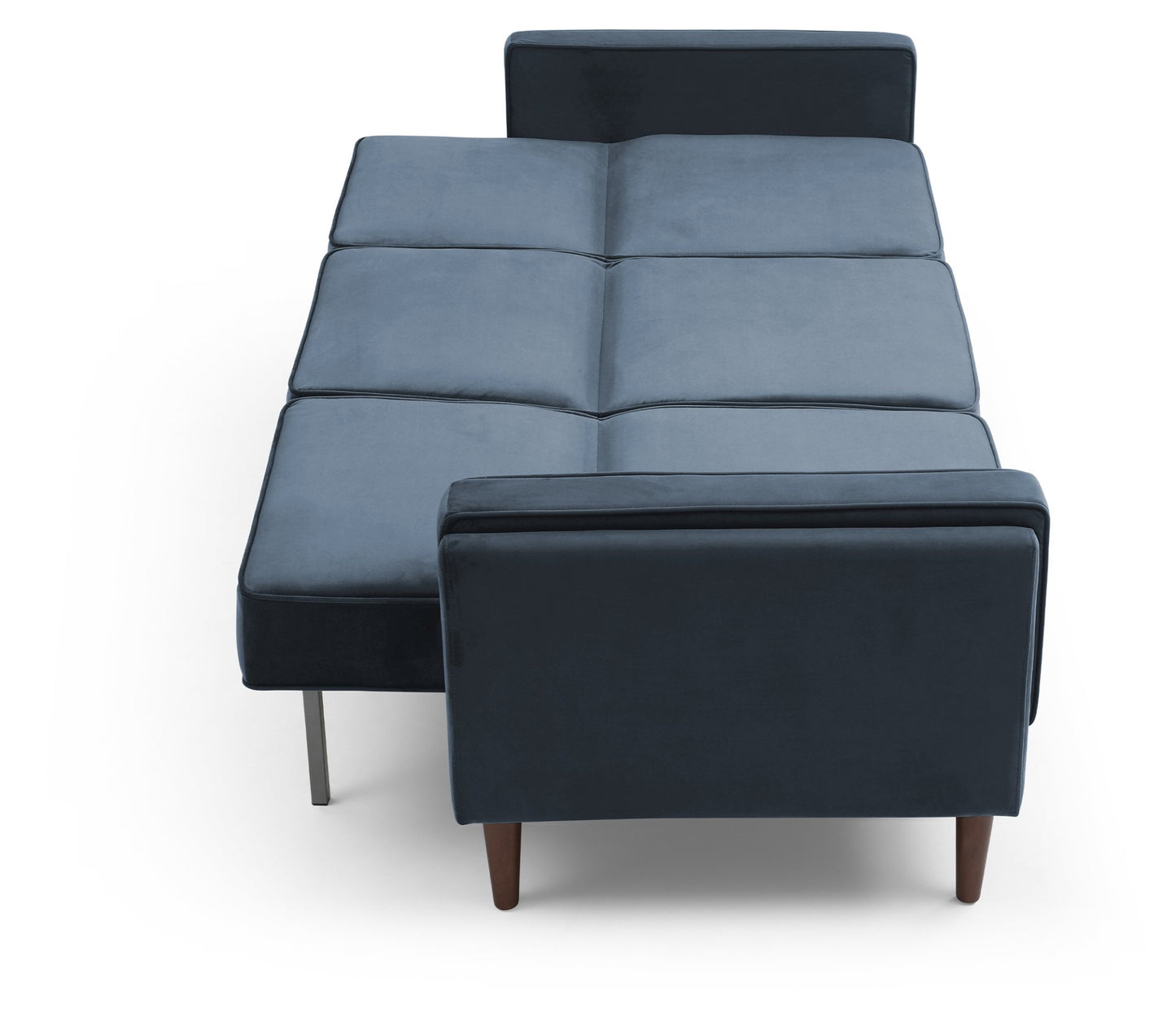 Shop the Paolo Sofa Bed in Ink Blue Velvet, a versatile piece that transitions effortlessly from a comfortable sofa to a practical bed, perfect for guests or compact living spaces. Shop online today at www.nobleandnook.co.uk