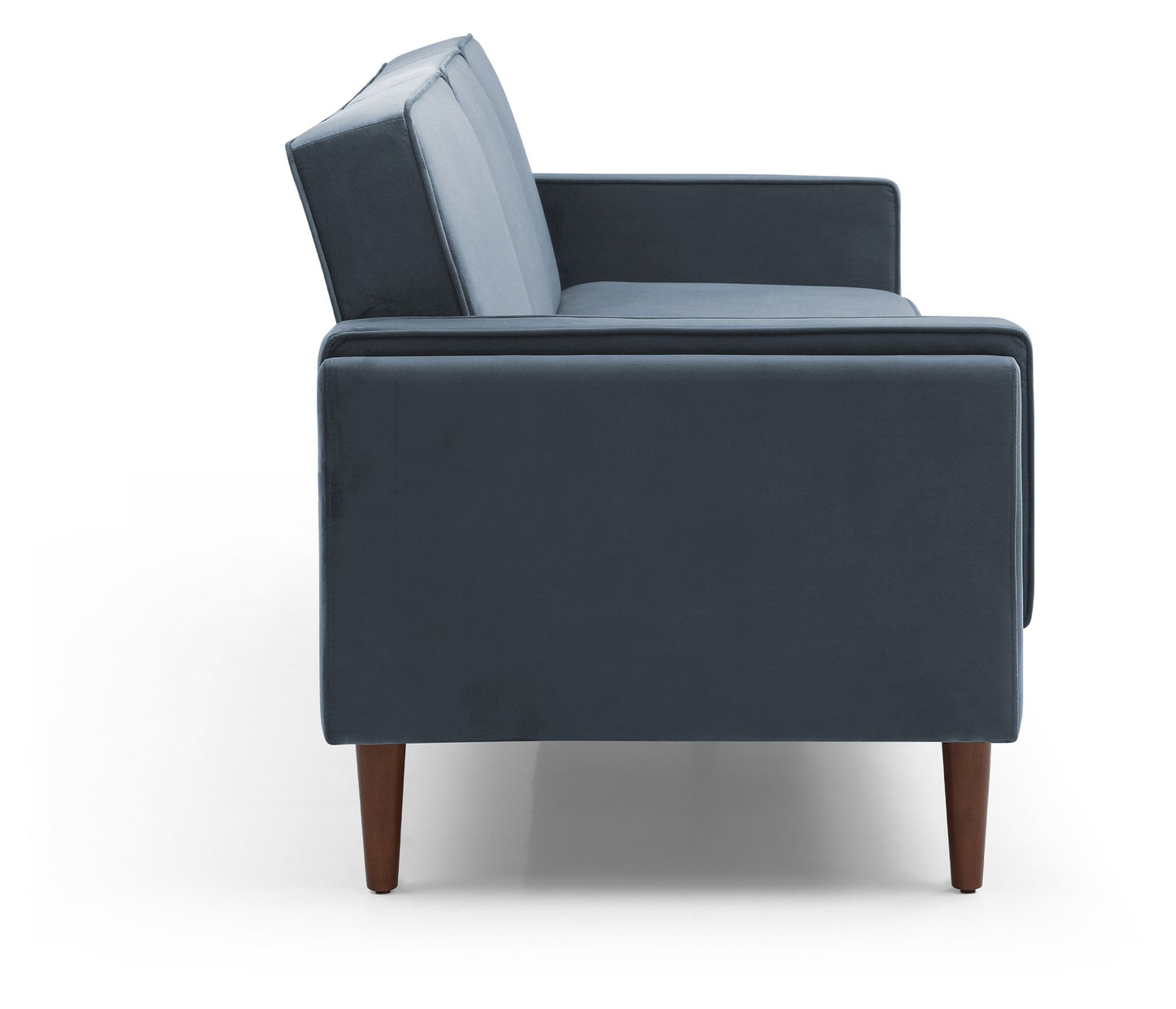 Shop the Paolo Sofa Bed in Ink Blue Velvet, a versatile piece that transitions effortlessly from a comfortable sofa to a practical bed, perfect for guests or compact living spaces. Shop online today at www.nobleandnook.co.uk