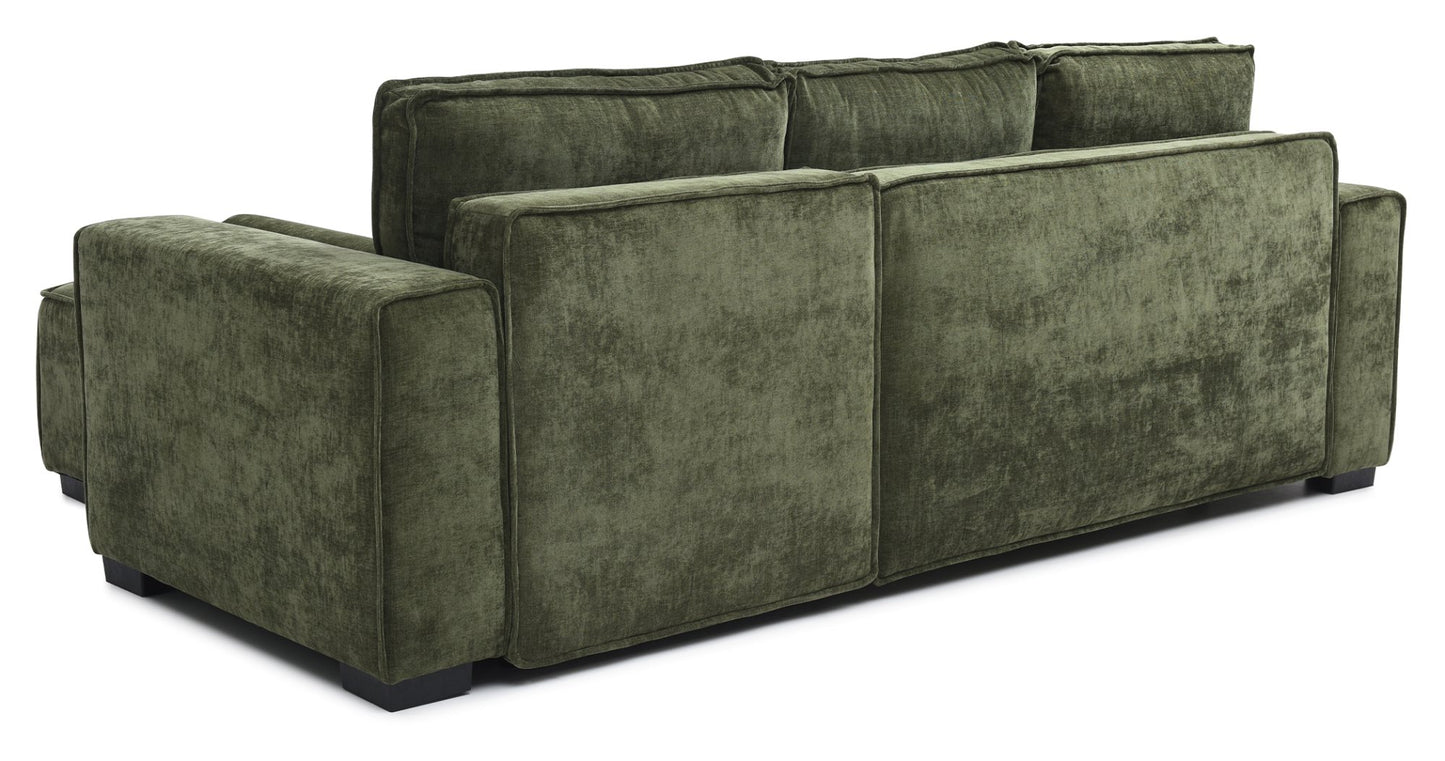 Shop the Harrison Corner Sofa Bed in Olive, a versatile and stylish solution for modern homes. This corner sofa bed offers the perfect balance of comfort and practicality.Shop online today at www.nobleandnook.co.uk