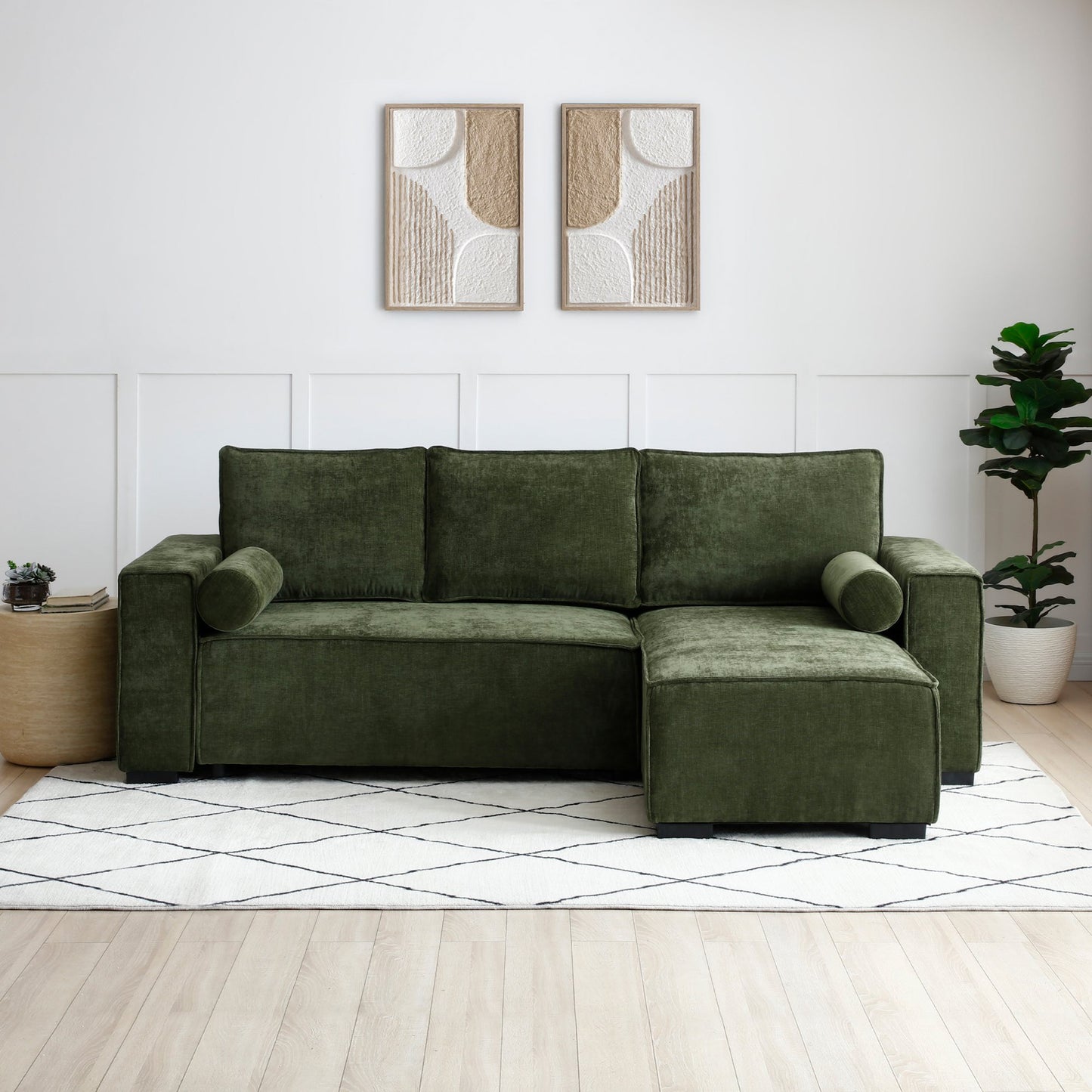 Shop the Harrison Corner Sofa Bed in Olive, a versatile and stylish solution for modern homes. This corner sofa bed offers the perfect balance of comfort and practicality.Shop online today at www.nobleandnook.co.uk