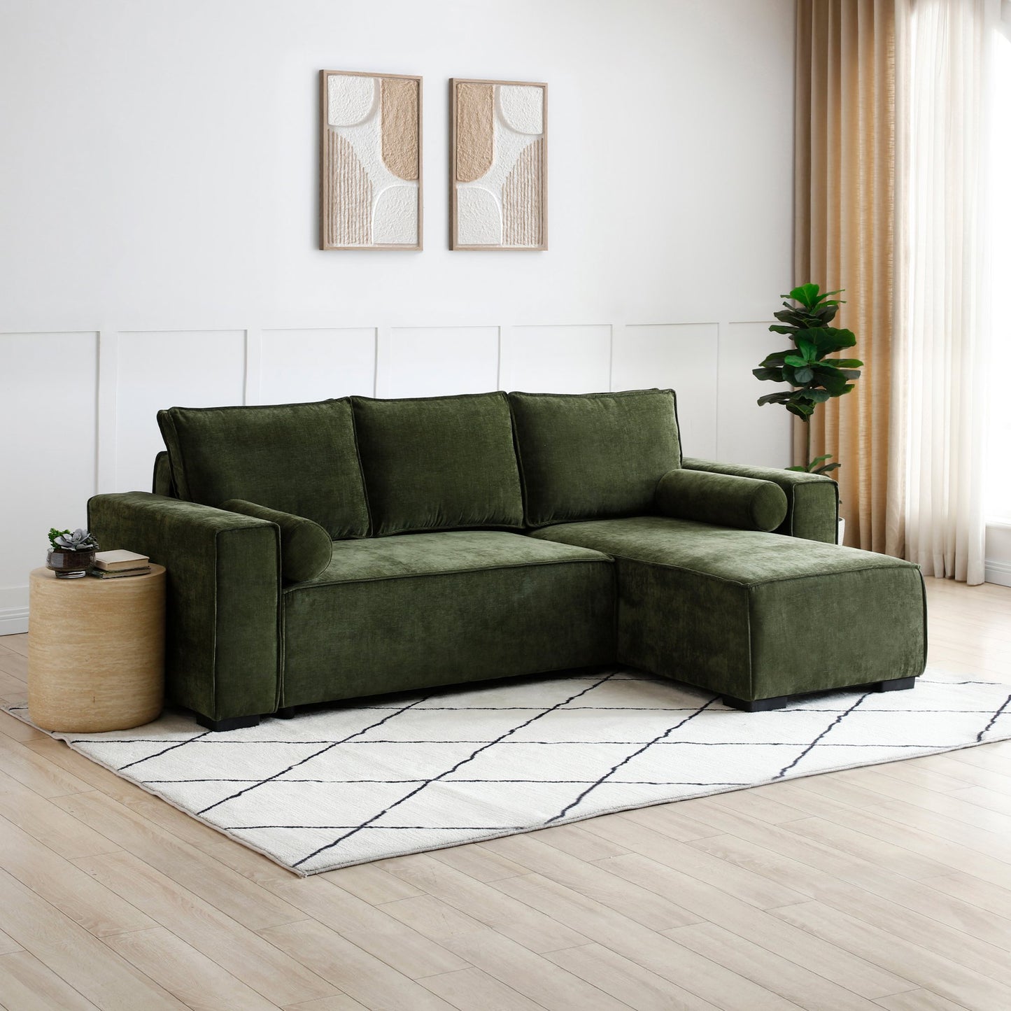 Shop the Harrison Corner Sofa Bed in Olive, a versatile and stylish solution for modern homes. This corner sofa bed offers the perfect balance of comfort and practicality.Shop online today at www.nobleandnook.co.uk