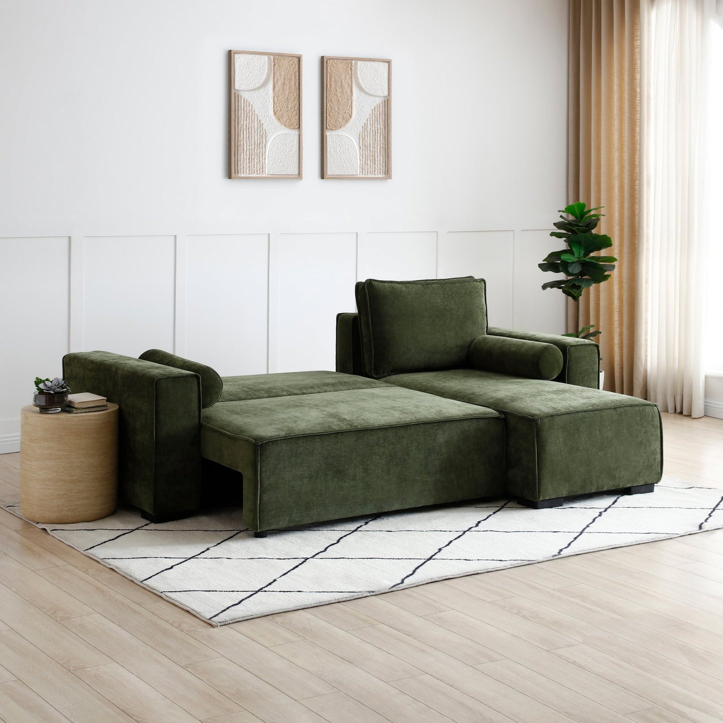 Shop the Harrison Corner Sofa Bed in Olive, a versatile and stylish solution for modern homes. This corner sofa bed offers the perfect balance of comfort and practicality.Shop online today at www.nobleandnook.co.uk