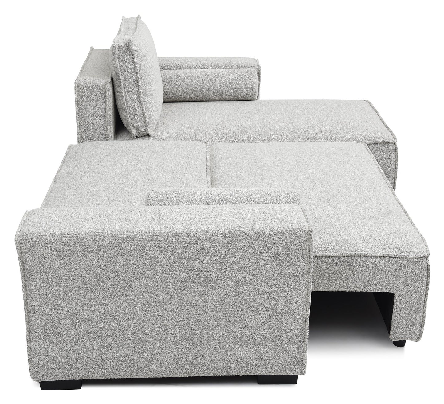 Harrison Corner Sofa Bed | Natural Soft Boucle