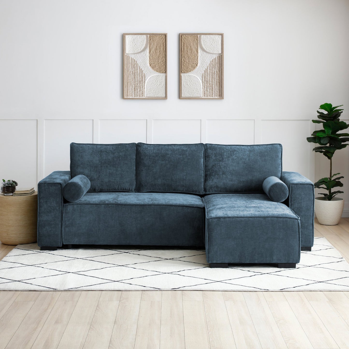 Shop the Harrison Corner Sofa Bed in Navy Blue, a versatile and stylish solution for modern homes. This corner sofa bed offers the perfect balance of comfort and practicality. Shop online today at www.nobleandnook.co.uk