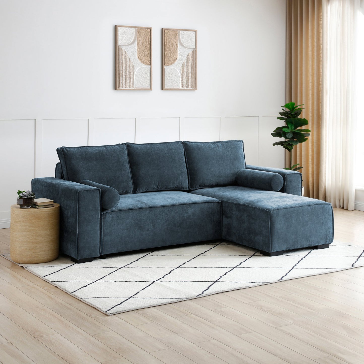 Shop the Harrison Corner Sofa Bed in Navy Blue, a versatile and stylish solution for modern homes. This corner sofa bed offers the perfect balance of comfort and practicality. Shop online today at www.nobleandnook.co.uk
