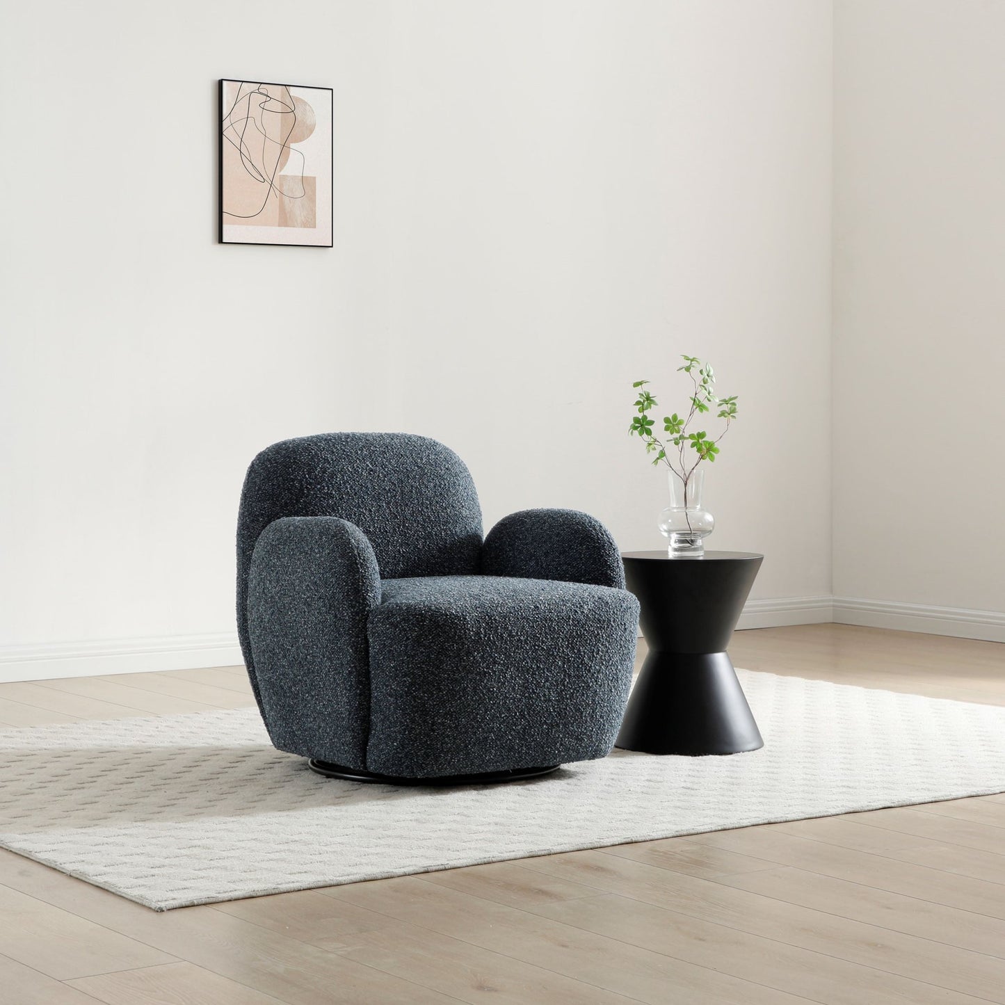 Micky Swivel Chair | Compact Comfort with Modern Style