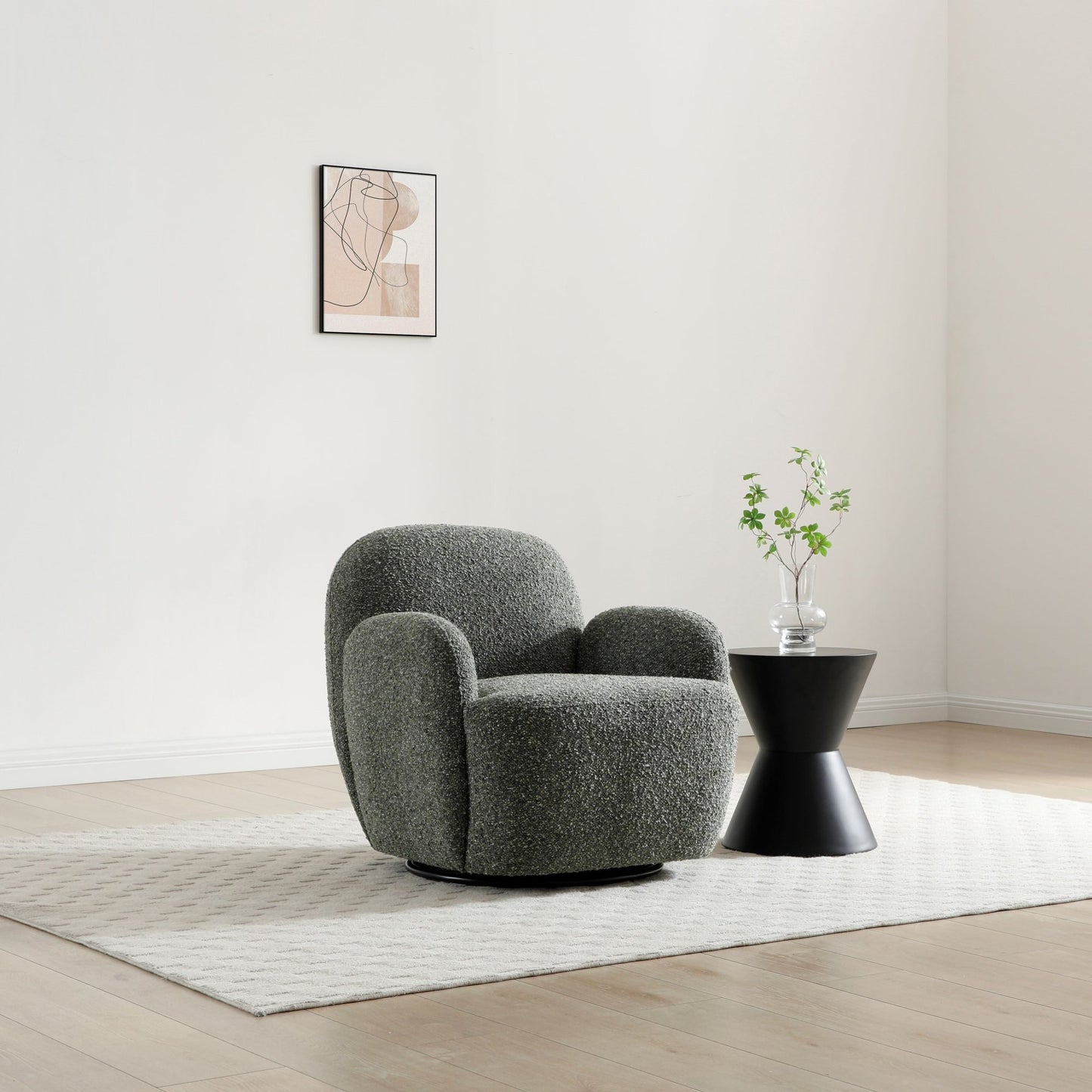 Micky Swivel Chair | Compact Comfort with Modern Style