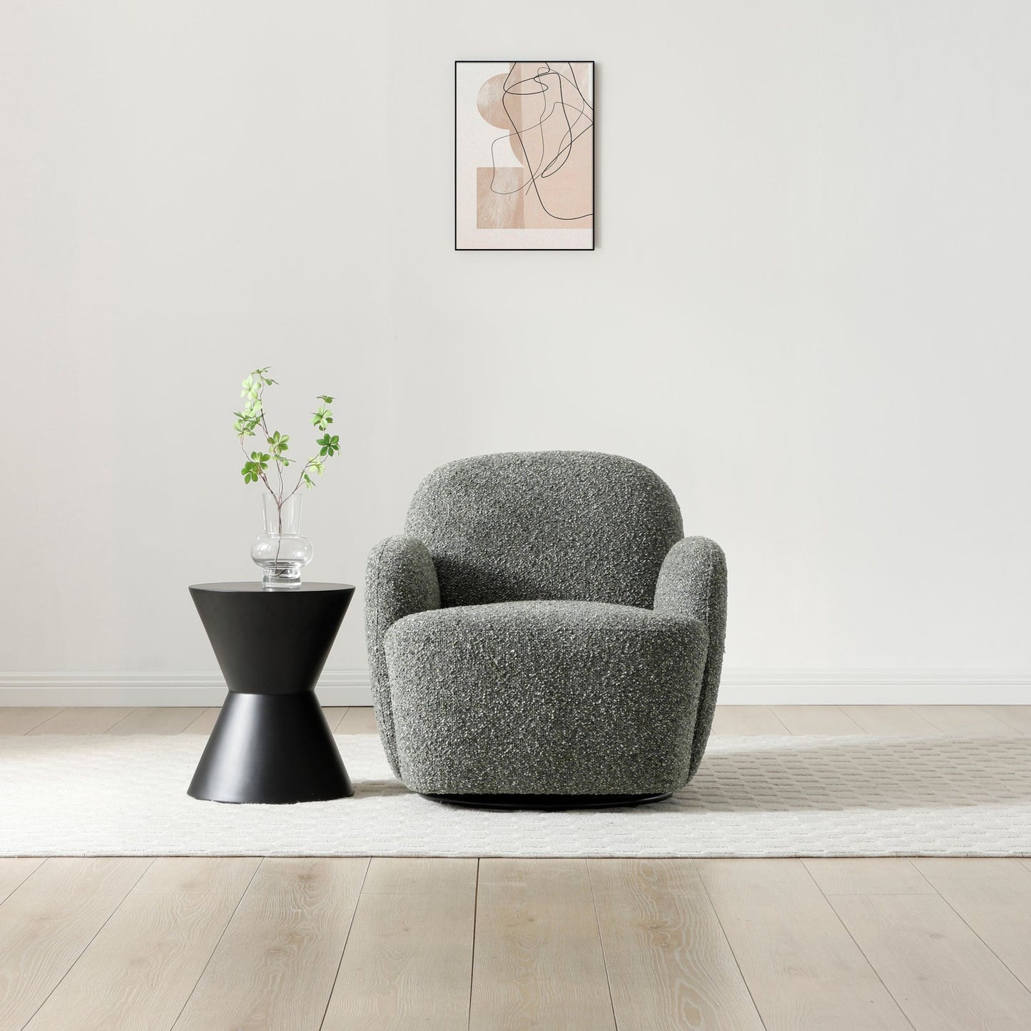 Micky Swivel Chair | Compact Comfort with Modern Style